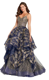 Ellie Wilde EW120005 Navy-Blue-Gold
