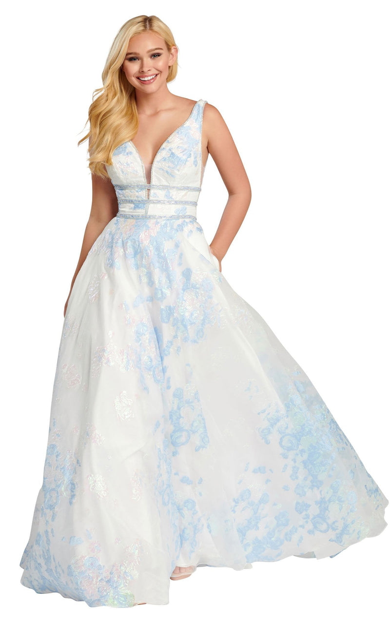 Ellie Wilde EW120063 Light Blue Multi