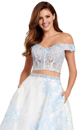 Ellie Wilde EW120065 Light Blue Multi