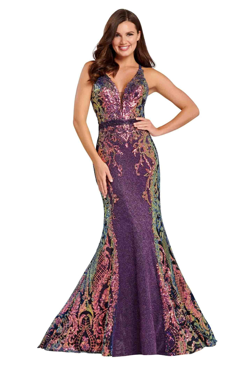 Ellie Wilde EW120073 Purple Multi