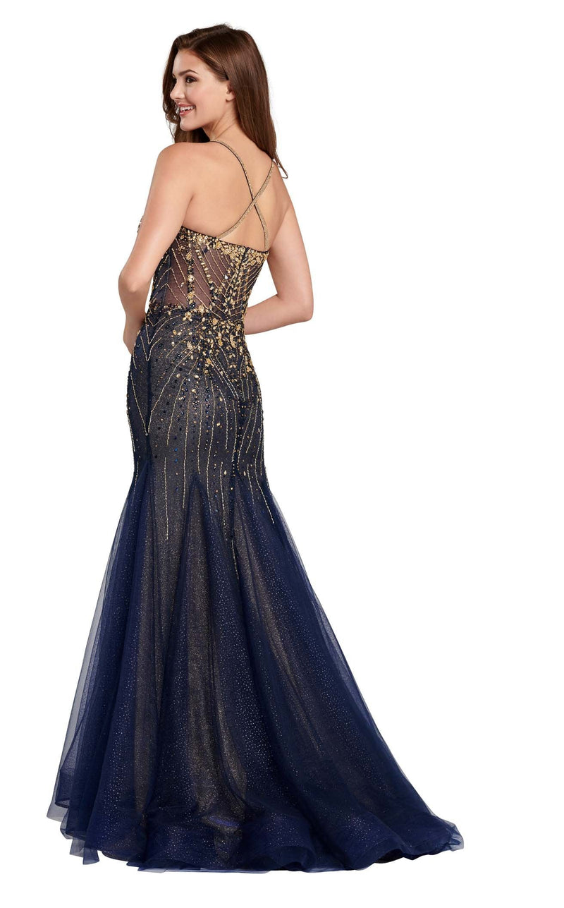 Ellie Wilde EW120104 Navy-Blue-Gold
