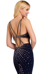 Ellie Wilde EW120112 Navy-Rose-Gold