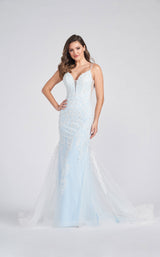 Ellie Wilde EW122058 Ivory/Light Blue