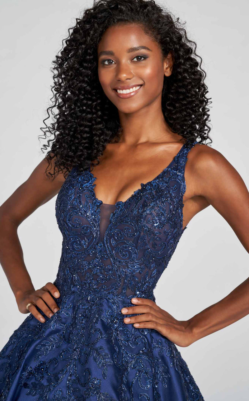 Ellie Wilde EW122086 Navy Blue