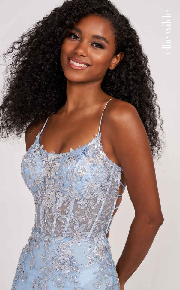 Ellie Wilde EW34054 Light Blue