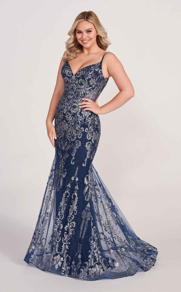 Ellie Wilde EW34056 Navy-Blue