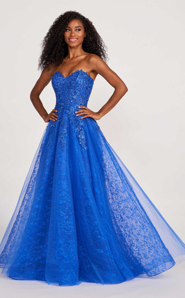 Ellie Wilde EW34073 Royal-Blue