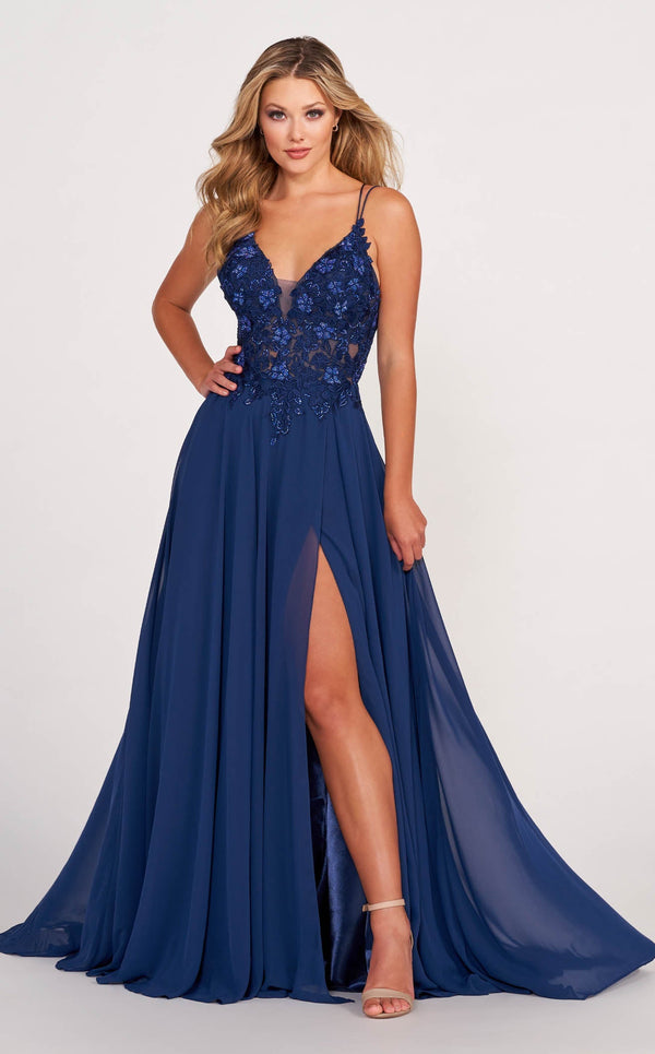 Ellie Wilde EW34078 Navy Blue
