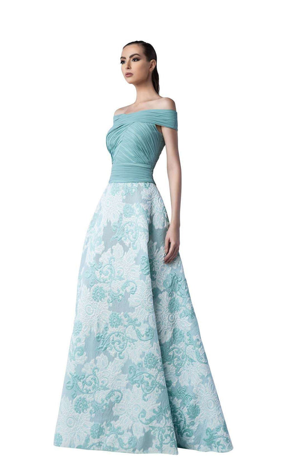 Edward Arsouni Couture 0267 Vert-Aqua