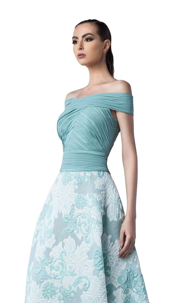 Edward Arsouni Couture 0267 Vert-Aqua