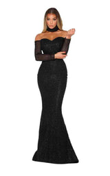 Portia and Scarlett Emerald Gown Black