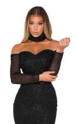 Portia and Scarlett Emerald Gown Black
