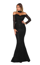 Portia and Scarlett Emerald Gown Black