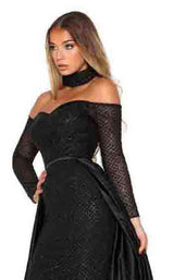 Portia and Scarlett Emerald Gown Black
