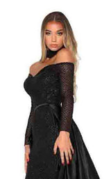 Portia and Scarlett Emerald Gown Black