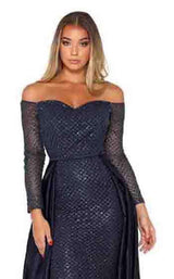 Portia and Scarlett Emerald Gown Navy