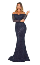 Portia and Scarlett Emerald Gown Navy