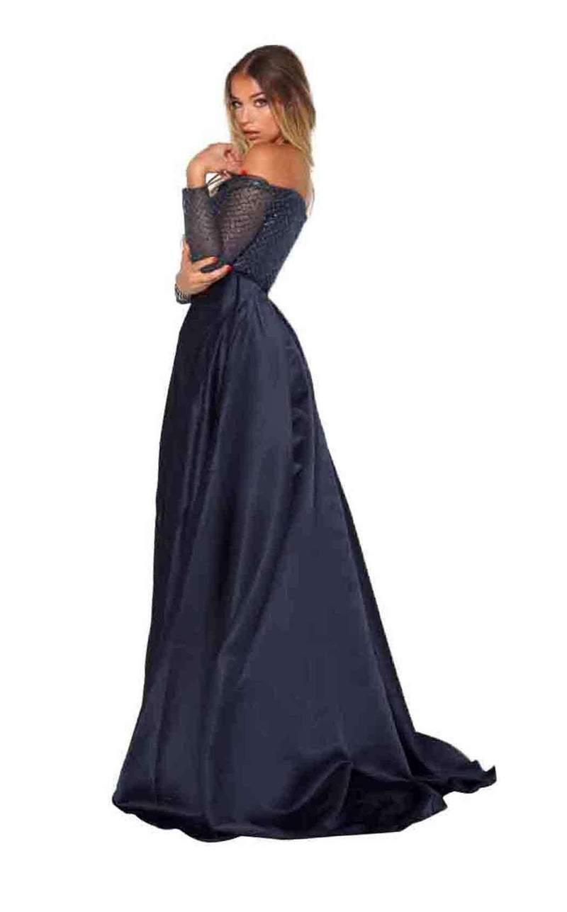 Portia and Scarlett Emerald Gown Navy