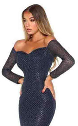 Portia and Scarlett Emerald Gown Navy