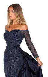 Portia and Scarlett Emerald Gown Navy