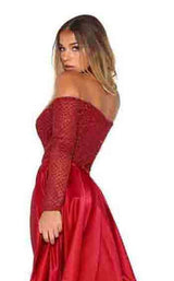 Portia and Scarlett Emerald Gown Red