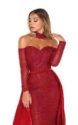 Portia and Scarlett Emerald Gown Red