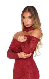 Portia and Scarlett Emerald Gown Red
