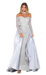 Portia and Scarlett Emerald Gown Silver