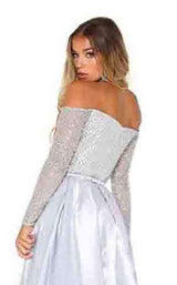Portia and Scarlett Emerald Gown Silver