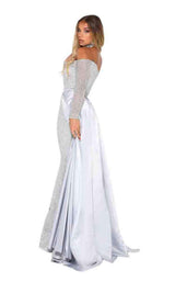 Portia and Scarlett Emerald Gown Silver
