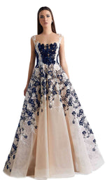 Azzure Couture 1035 Navy Ivory