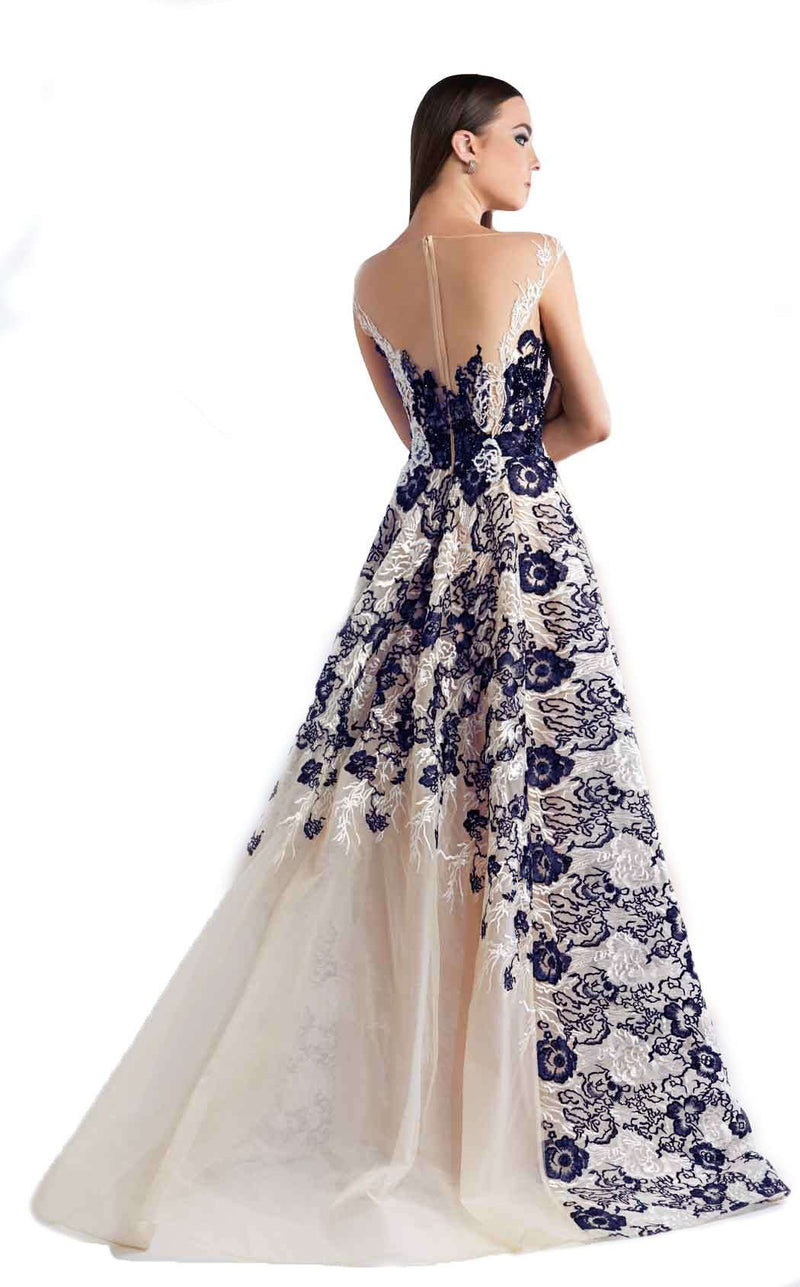 Azzure Couture 1035 Navy Ivory
