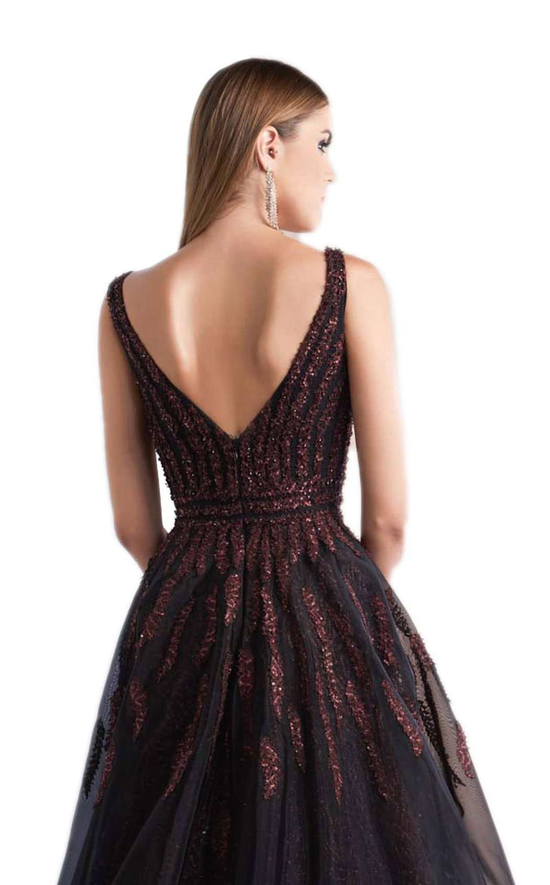 Azzure Couture 1053 Black Burgundy