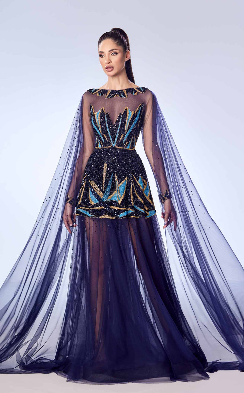 Reverie Couture FW38 Navy Multi