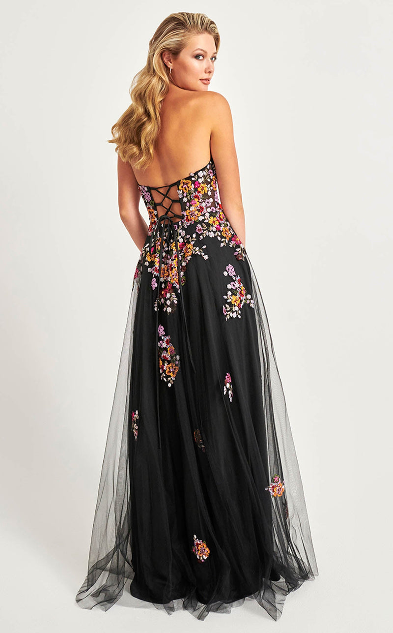 Faviana 11028 Prom Dress - Black/Peacock | NewYorkDress Faviana 11028 Prom Dress - Black/Peacock | NewYorkDress