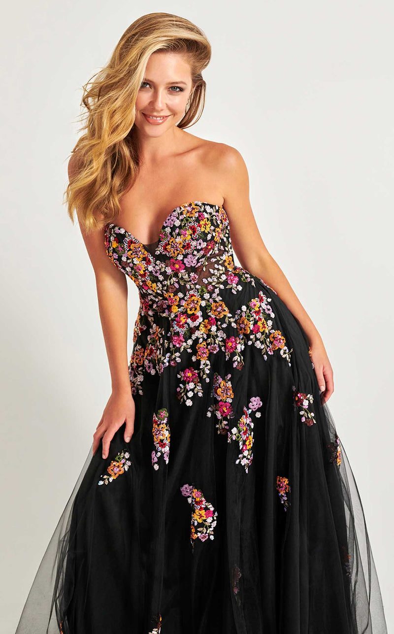Faviana 11028 Prom Dress - Black/Peacock | NewYorkDress Faviana 11028 Prom Dress - Black/Peacock | NewYorkDress