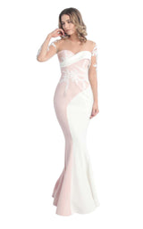 MNM Couture G0747 Pink-White