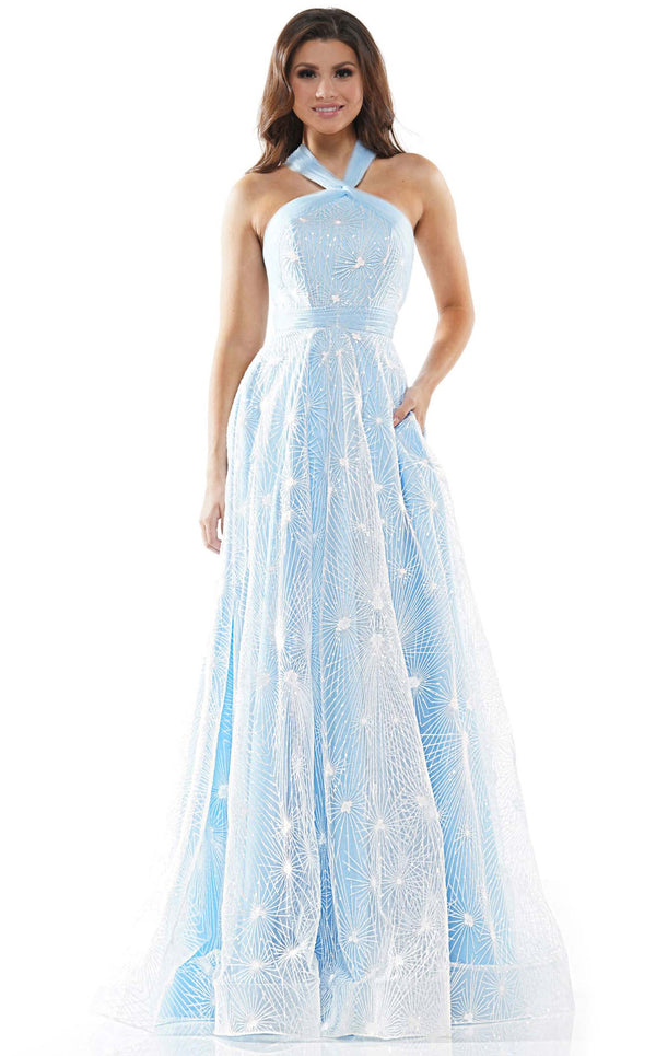 Colors Dress G1054 White/Blue