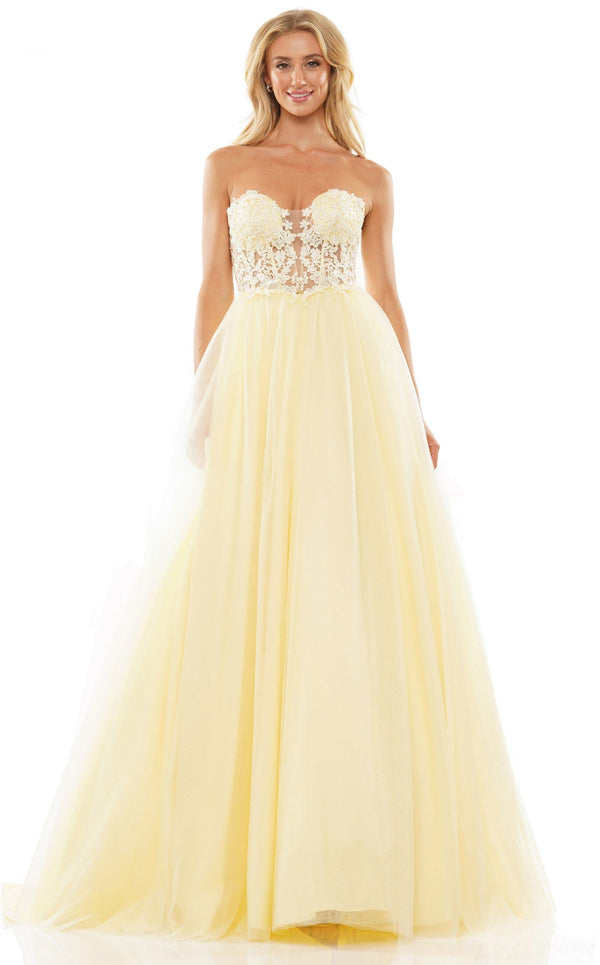 Colors Dress G1094 Light Yellow