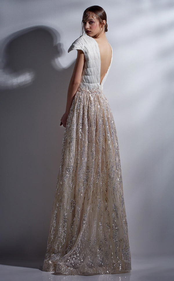 MNM Couture G1272 Beige-White