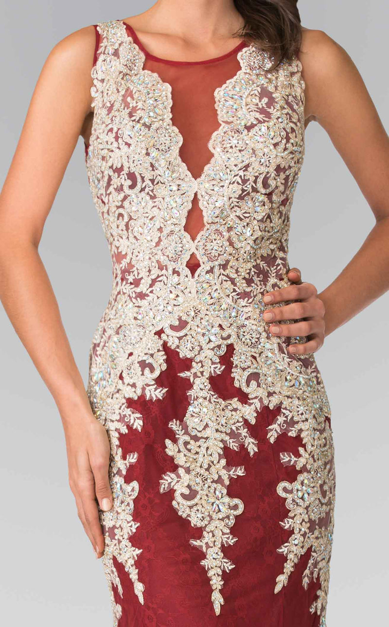 Elizabeth K GL1462 Burgundy-Gold