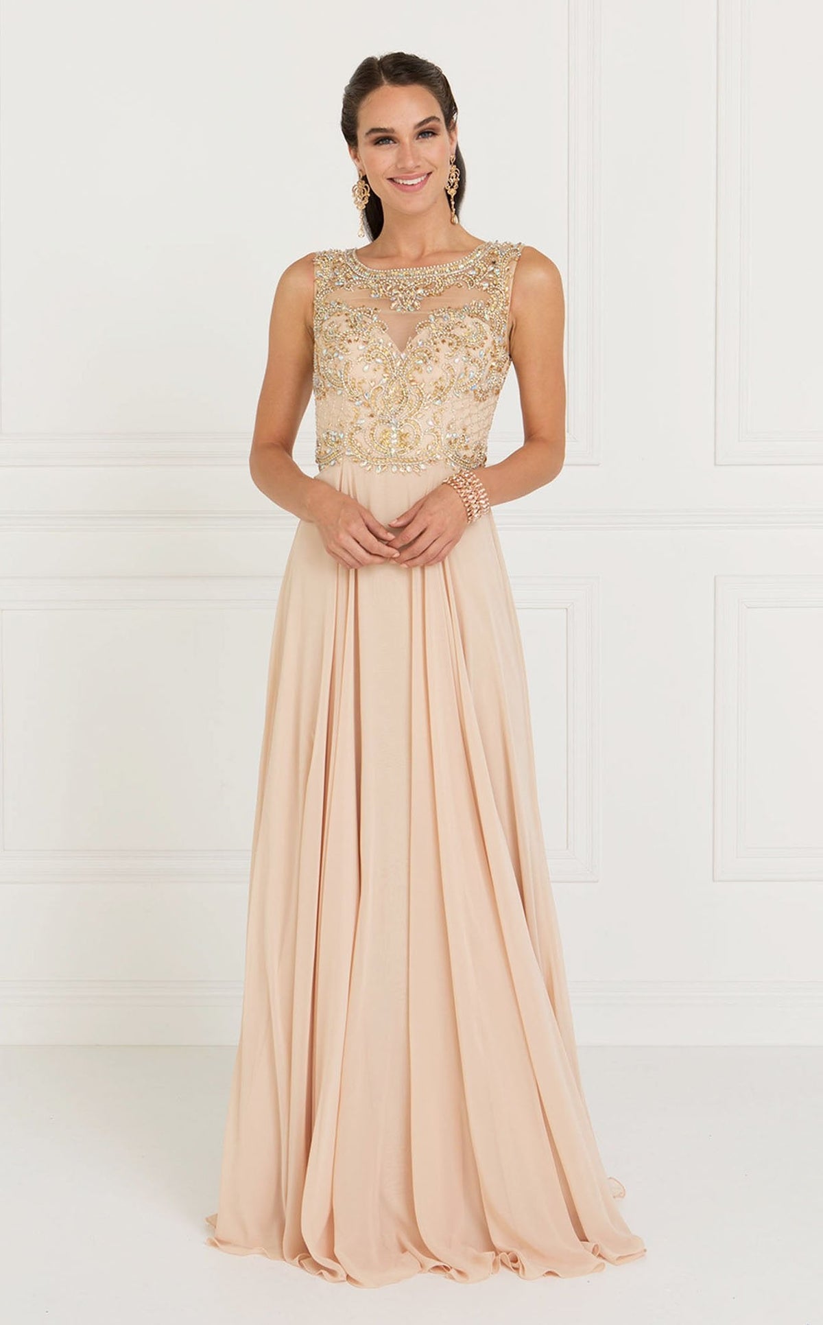 Elizabeth K GL1565 Prom Dress - Champagne