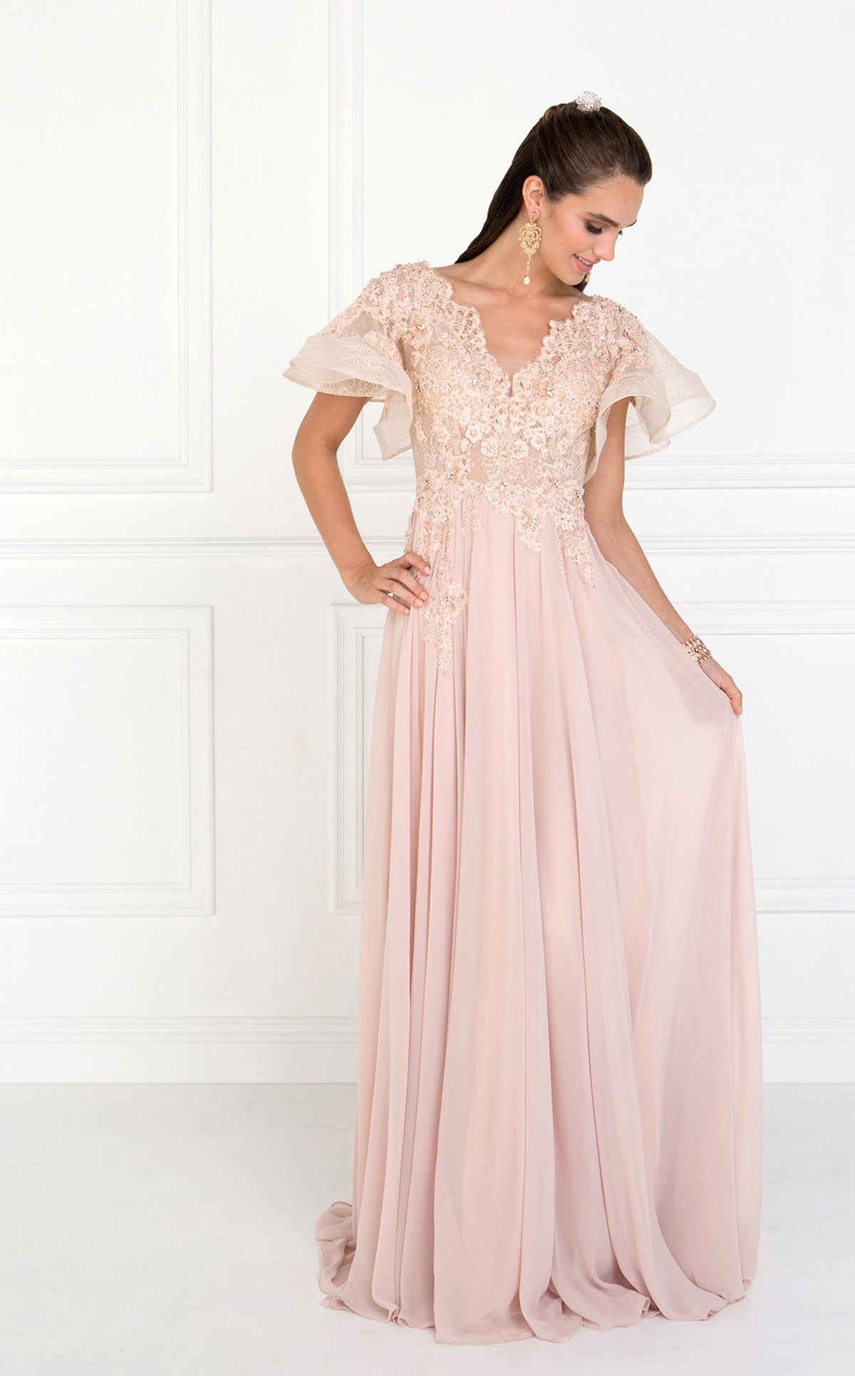 green emerald velvet dress Elizabeth K GL1587 Dress