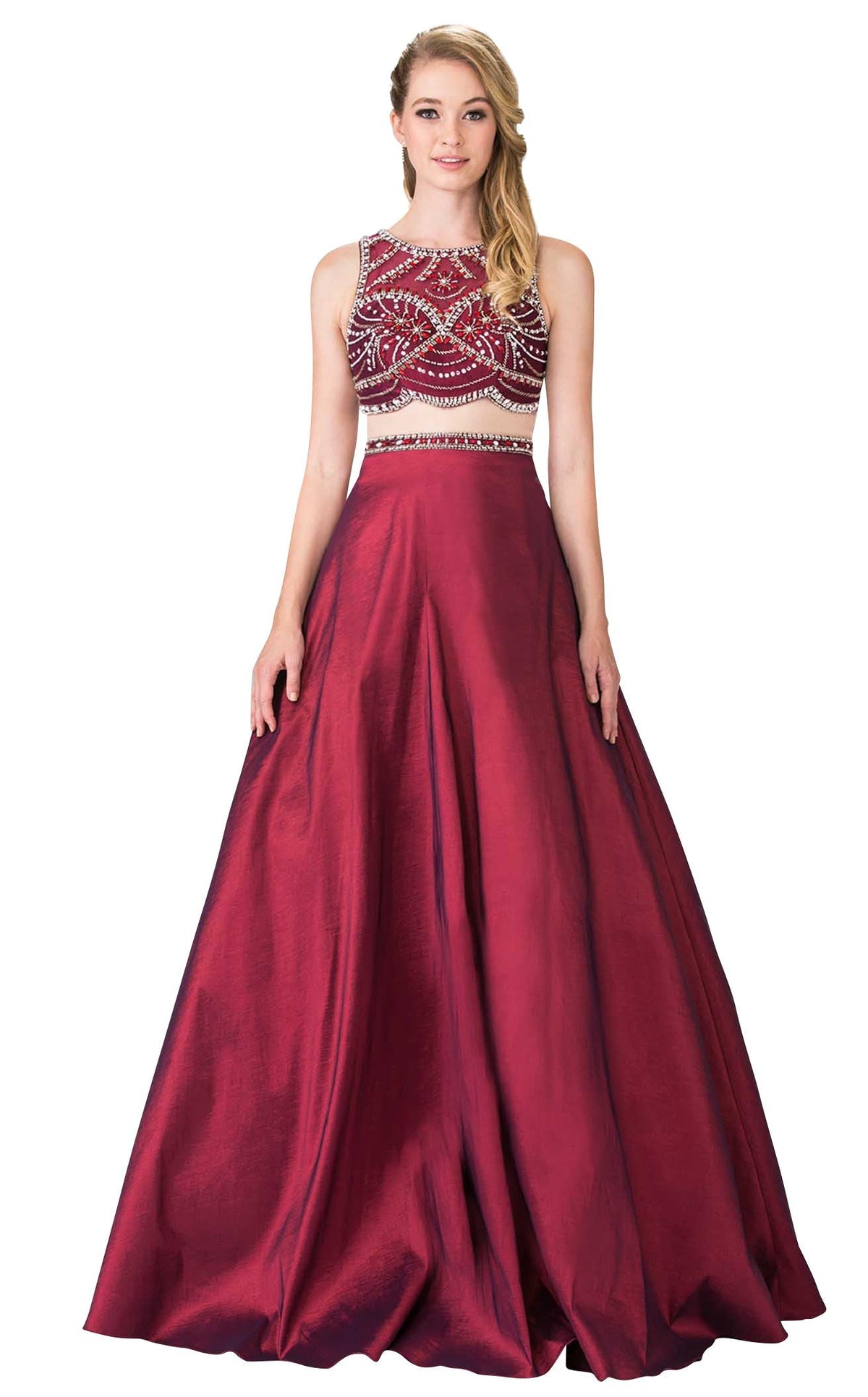 Elizabeth K GL2250 Prom Dress - Burgundy