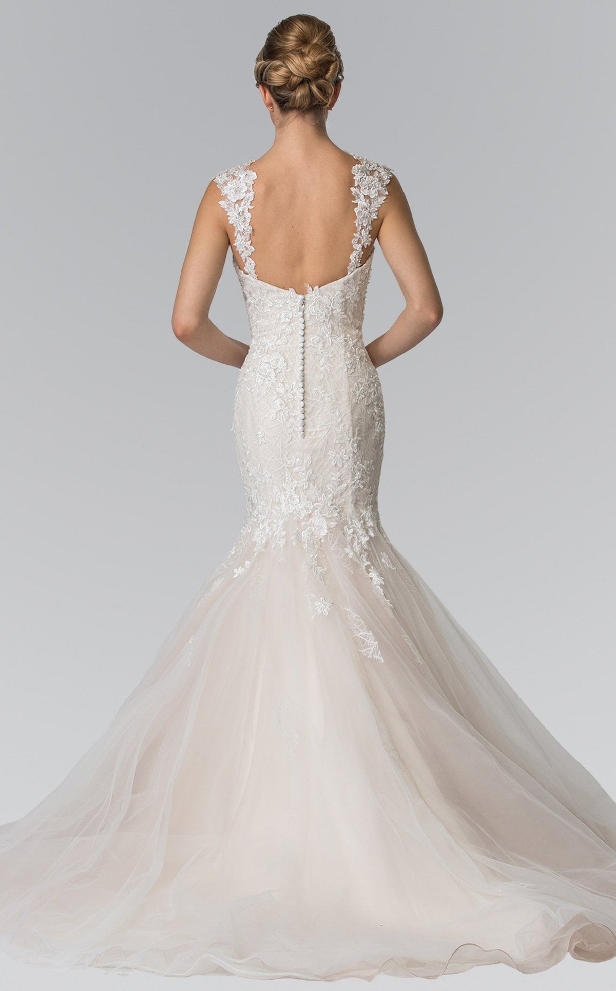white christmas dresses Rachel Allan Bridal RB4184 - Strapless Lace Appliqued Bridal Gown 14 / Ivory main image 0
