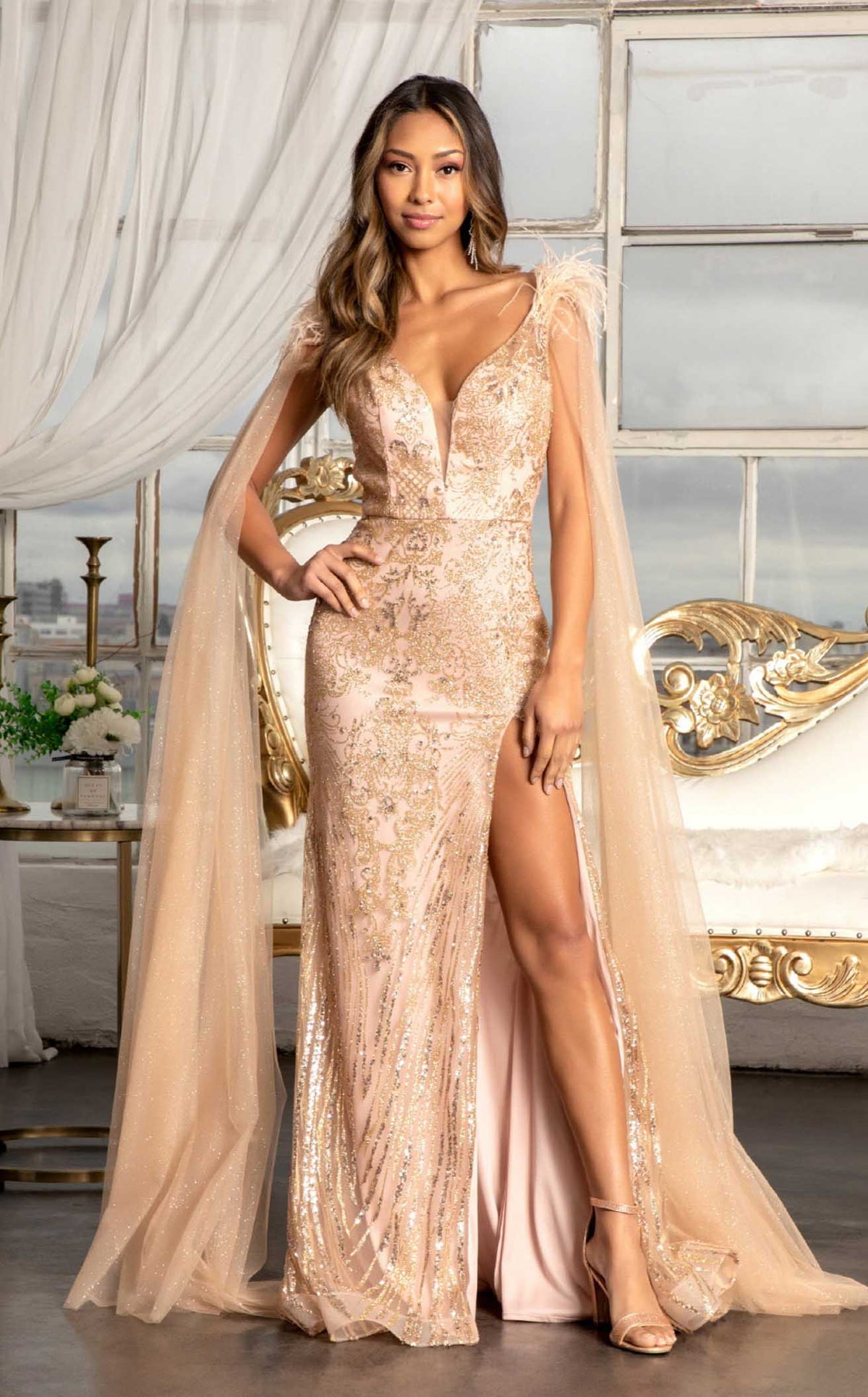 GLS by Gloria GL3047 Prom Dress - Silver | NewYorkDress GLS by Gloria GL3047 Prom Dress - Silver | NewYorkDress