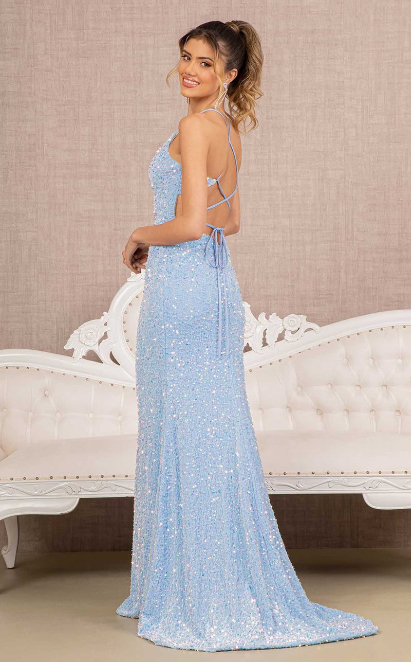 Elizabeth K GL3142 Women's Formal Evening & Wedding Guest Dress - Bahama-Blue