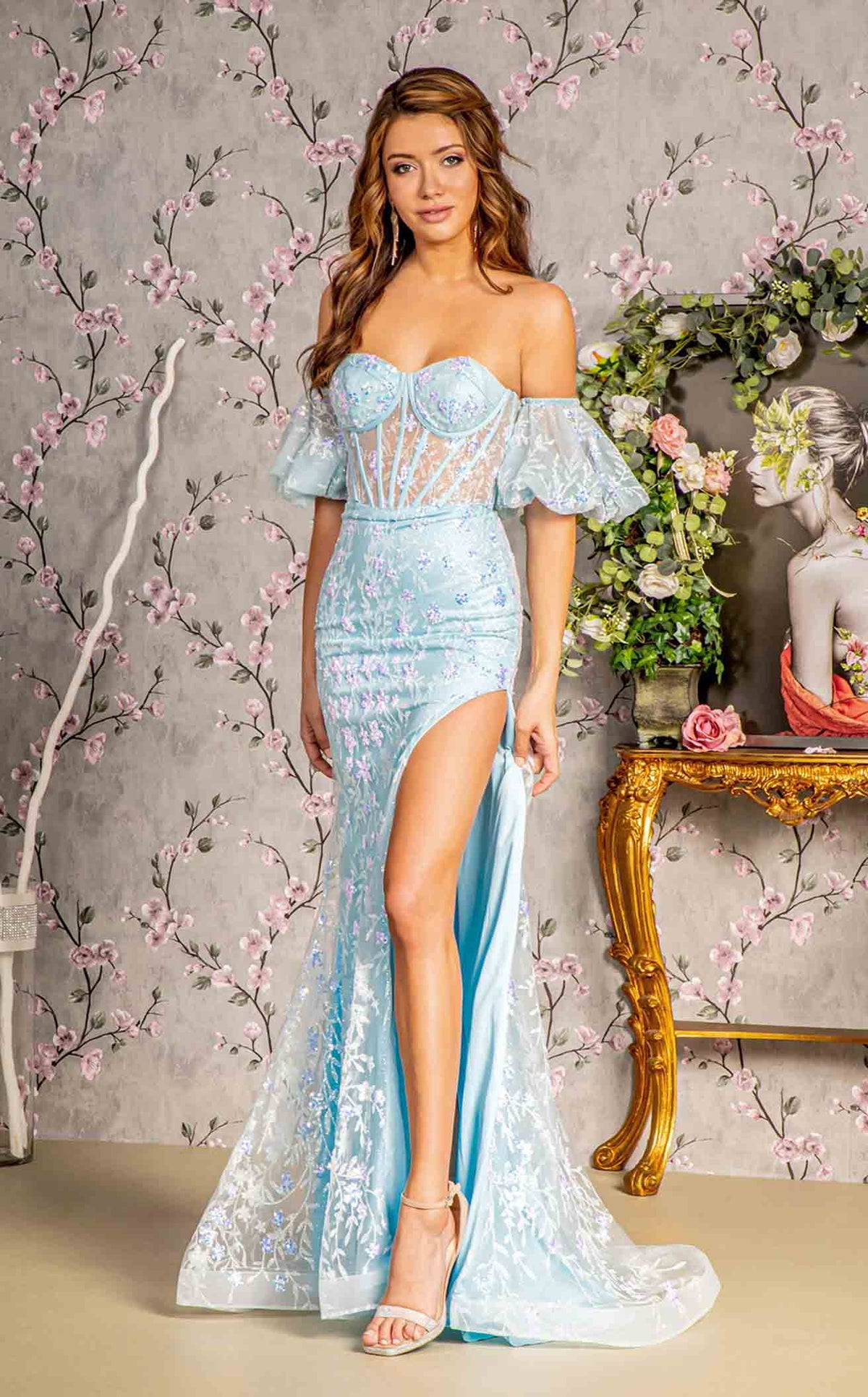GLS by Gloria GL3247 Prom Dress - Baby Blue