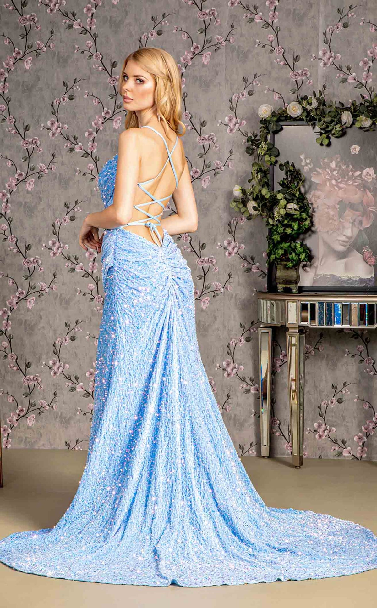 GLS by Gloria GL3322 Prom Dress - Perry Blue