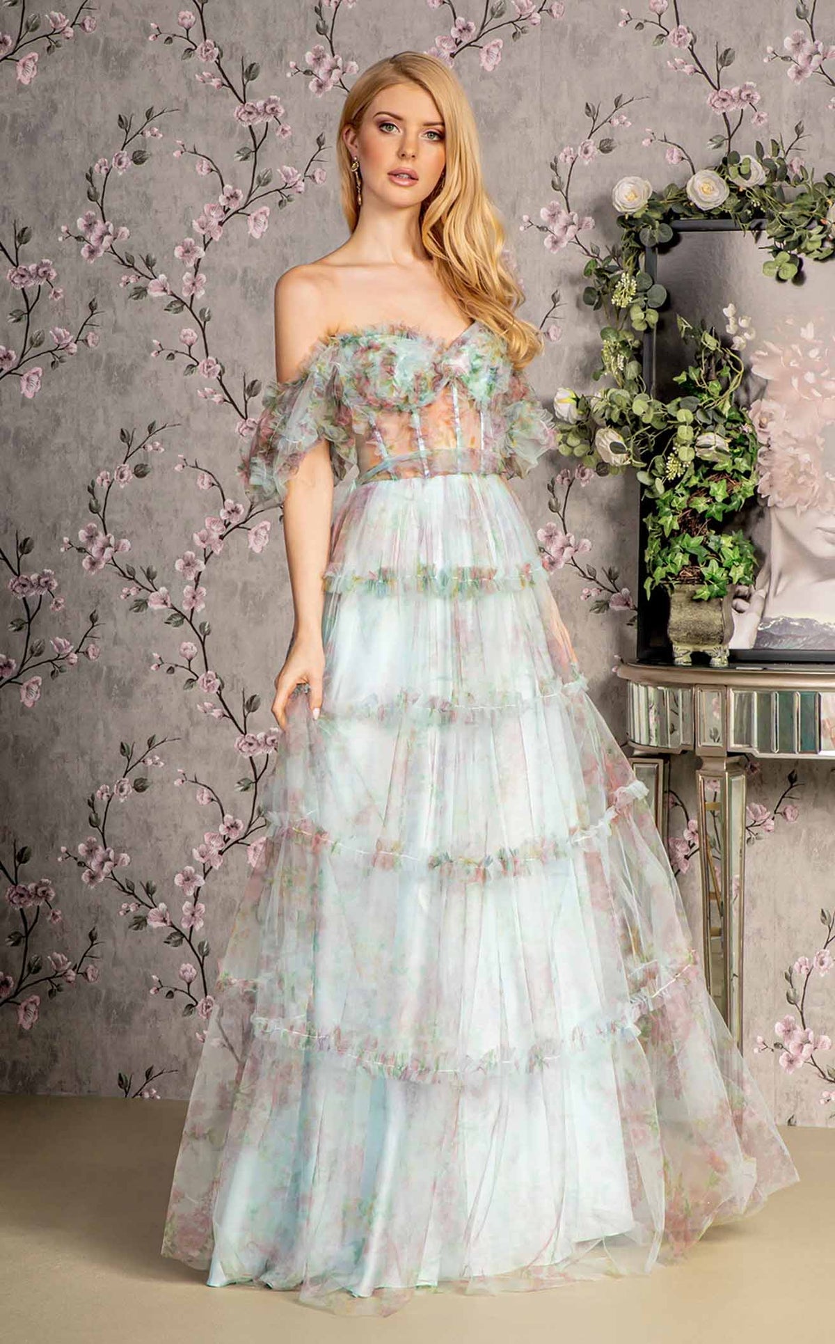 GLS by Gloria GL3394 Prom Dress - Blue